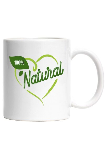 INOVATIX Cana alba personalizata, Mesaj 100% Natural, Inima, Frunza, Emblema,...