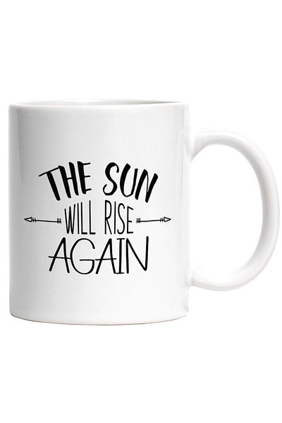 INOVATIX Personalized white mug, The sun will rise again - the sun will rise again, INOVATIX®. 330ml