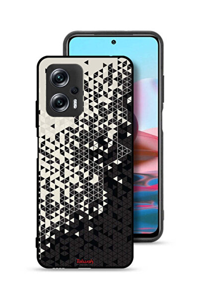 Tolwak غطاء حماية لهاتف شاومي ريدمي نوت 11T برو بلس 5G بنمط مثلث فني رقمي