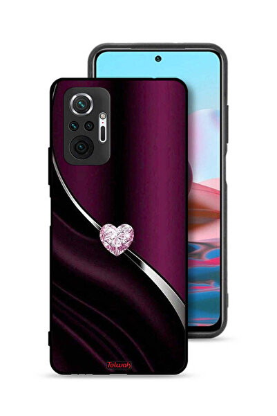 Tolwak غطاء حماية لهاتف شاومي ريدمي نوت 10 برو 4G بتصميم قلب ماسي