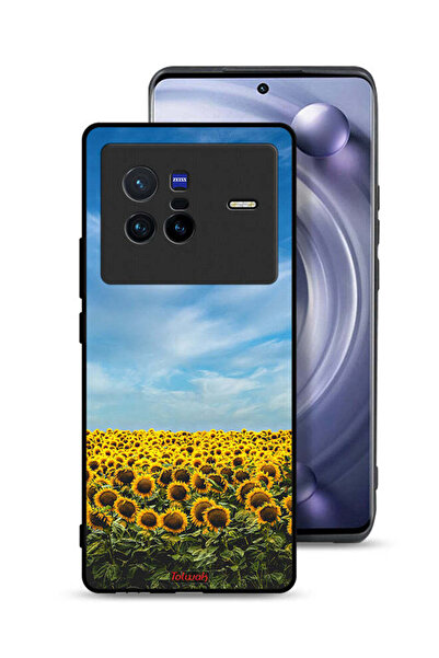 Tolwak غطاء حماية لهاتف Vivo X80 بطبعة عباد الشمس تحت السماء