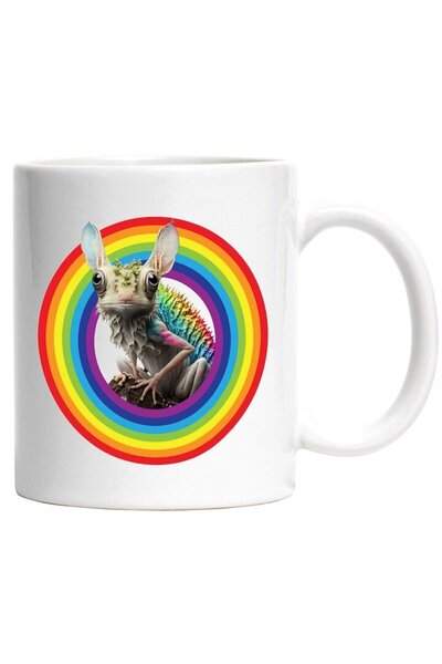 INOVATIX Cana alba personalizata, Extraterestru, Sci-Fi, Fantasy, Reptila, Cu...