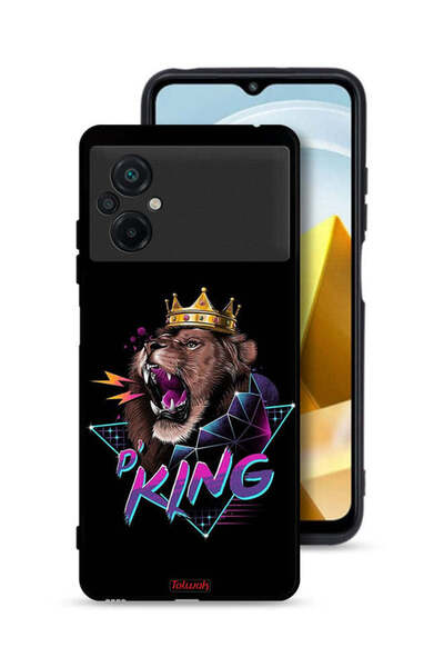 Tolwak غطاء حماية Xiaomi Poco M5 4G برسومات الأسد الملك