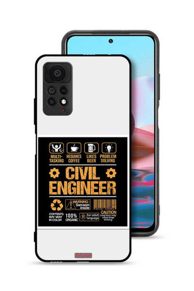 Tolwak غطاء حماية لهاتف شاومي ريدمي نوت 11 برو 5G، ملصق مهندس مدني