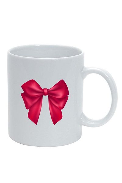INOVATIX Personalized white mug, Bow, white, D217, INOVATIX®. 330ml