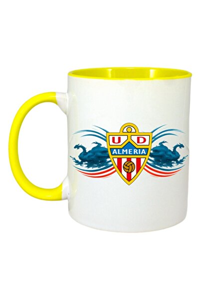 INOVATIX Cana Alba Personalizata, Ud Almeria Spania, Maner Si Interior Galben...