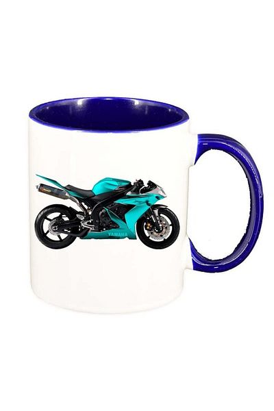 INOVATIX Personalized white mug, Motor, dark blue interior, D59, INOVATIX®. 330ml