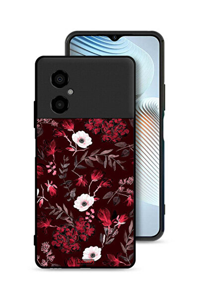Tolwak Xiaomi Poco M4 5G Protective Case Cover Small Flowers And Tropical Leaves