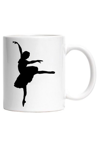 INOVATIX Personalized white mug, a little girl dancing - ballerina ballet, INOVATIX®. 330ml