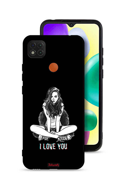 Tolwak غطاء حماية لهاتف شاومي ريدمي 9C برسومات "أحبك"