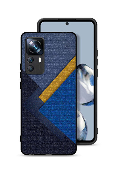 Tolwak غطاء حماية لهاتف شاومي 12T Pro بنقشة مثلثات جلدية