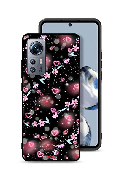 Tolwak غطاء حماية لهاتف Xiaomi 12S بنقشة قلوب وأزهار صغيرة