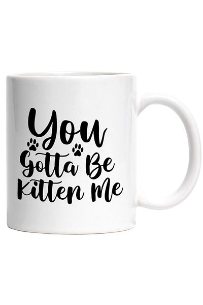 INOVATIX Personalized white mug, paws and ul I think you're kidding - cats feline joke, INOVATIX®. 330ml