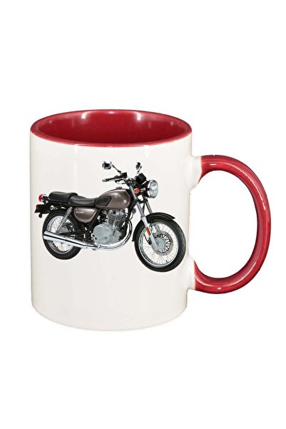 INOVATIX Cana alba personalizata, Motor, interior rosu, D52, INOVATIX®. 330ml