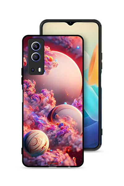 Tolwak غطاء حماية لهاتف Vivo Y72 5G بتصميم غيوم وفن تجريدي