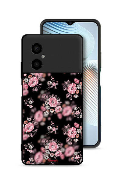 Tolwak Xiaomi Poco M4 5G Protective Case Cover Portrait Flowers Pattern