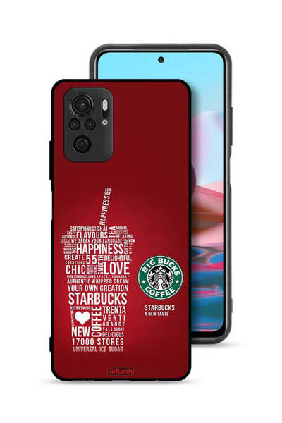 Tolwak Xiaomi Redmi Note 10 4G Protective Case Cover Coffee Sticker