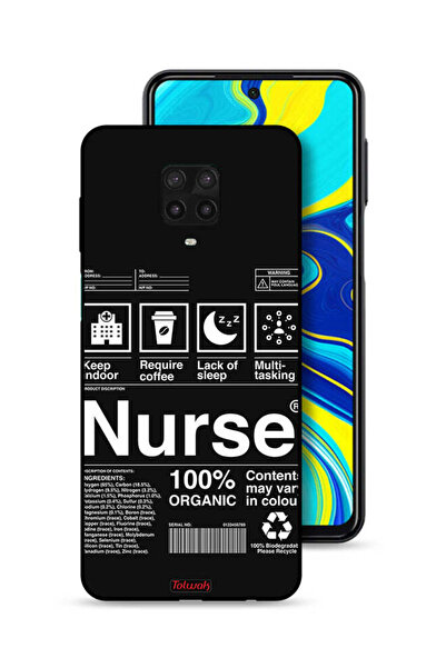 Tolwak غطاء حماية لهاتف شاومي ريدمي نوت 9 برو، ملصق ممرضة