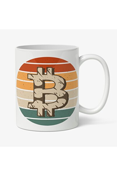 INOVATIX Cană albă personalizată, Bitcoin Sunset Business, INOVATIX®. 330ml