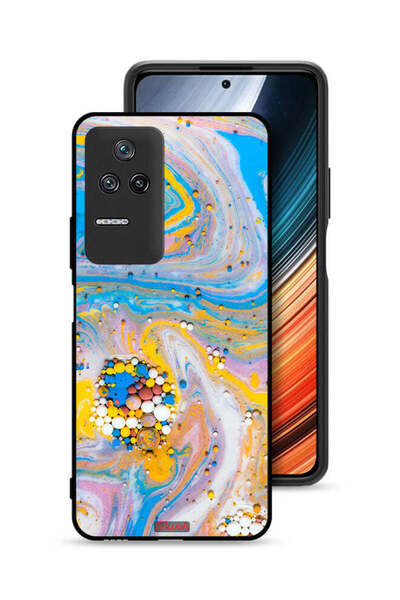 Tolwak غطاء حماية لهاتف Xiaomi Poco F4 بتصميم جواهر تجريدية ملونة