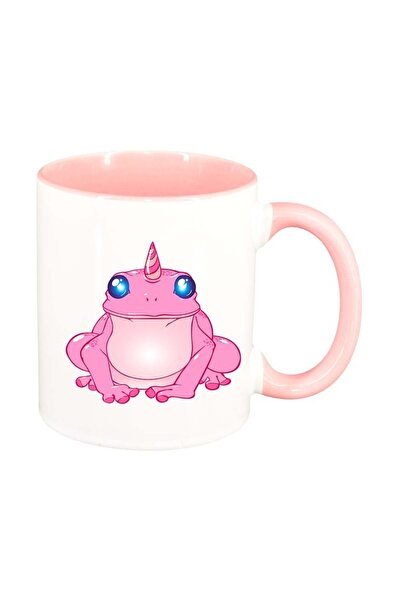 INOVATIX Εξατομικευμένη λευκή κούπα, Magic Frog, ροζ εσωτερικό, D963, INOVATI...