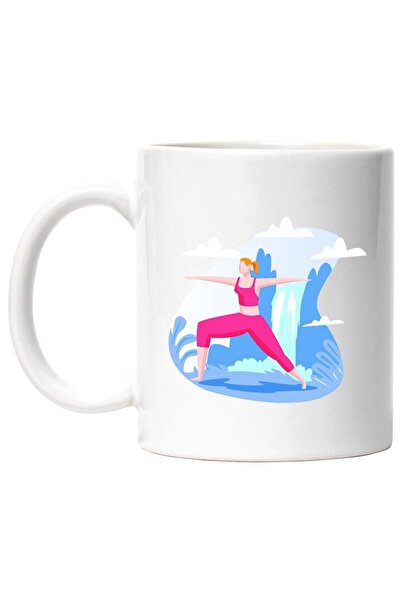 INOVATIX Cana alba personalizata, Yoga, Nori, Sport, Cascada, INOVATIX®. 330ml