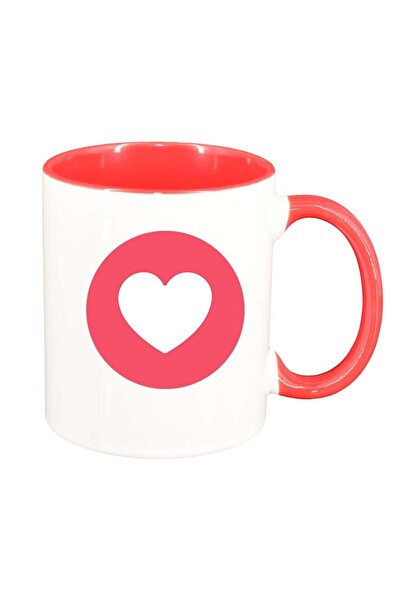 INOVATIX Cana alba personalizata, Love, interior rosu, D328, INOVATIX®. 330ml