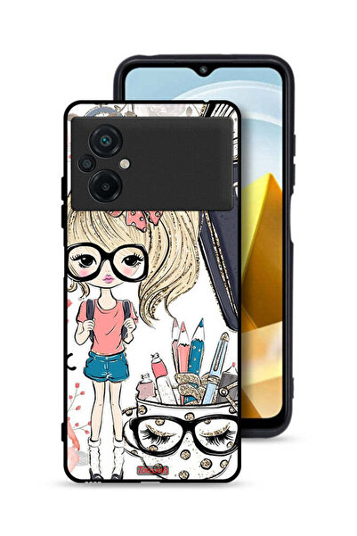 Tolwak Xiaomi Poco M5 4G Protective Case Cover Unicorn Girl Art