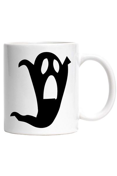 INOVATIX Personalized white mug, a scared ghost - Halloween, INOVATIX®. 330ml