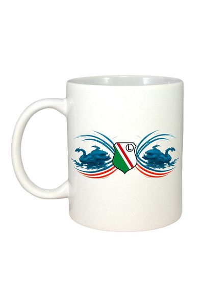 INOVATIX Cana Alba Personalizata, Legia Warsaw Polonia, Maner Si Interior Alb, ®. 330ml