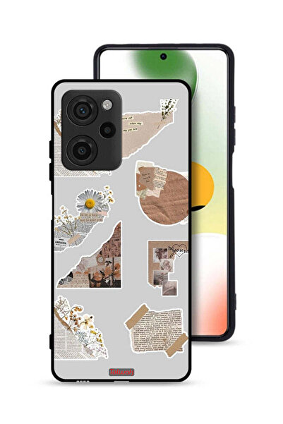 Tolwak غطاء حماية لهاتف Xiaomi Poco X5 Pro مصنوع من قطع من الملصقات الورقية