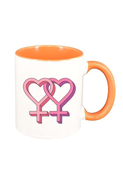 INOVATIX Cana alba personalizata, Gender Sign, interior portocaliu, D985, INO...