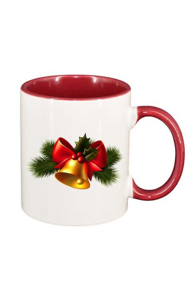 INOVATIX Cana alba personalizata, Craciun, interior rosu, D169, INOVATIX®. 330ml