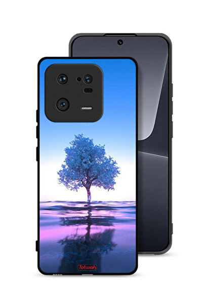 Tolwak غطاء حماية لهاتف شاومي 13 برو بتصميم شجرة نيون وانعكاس مائي فني رقمي