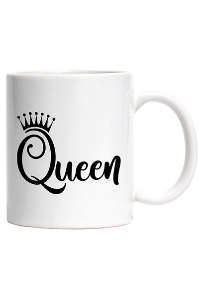 INOVATIX Personalized white mug, a royal crown for women who consider themselves queens, INOVATIX®. 330ml