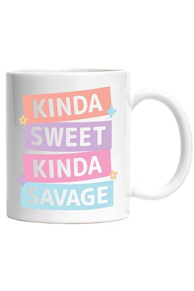 INOVATIX Personalized white mug, popcorn for women who are sweet and wild, INOVATIX®. 330ml