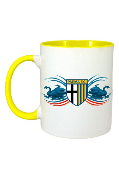 INOVATIX Cana Alba Personalizata, Fc Parma Italia, Maner Si Interior Galben, ...