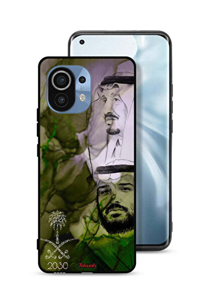 Tolwak غطاء حماية لهاتف شاومي مي 11 - ملصق فني للملك سلمان وولي العهد محمد