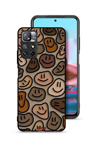 Tolwak غطاء حماية لهاتف شاومي ريدمي نوت 11 4G برسومات وجوه مبتسمة