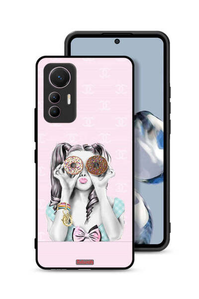 Tolwak غطاء حماية لهاتف شاومي 12 لايت يحمل قطعتين من الدونات