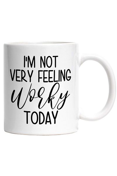 INOVATIX Personalized white mug, for those who don't really feel like working today, INOVATIX®. 330ml