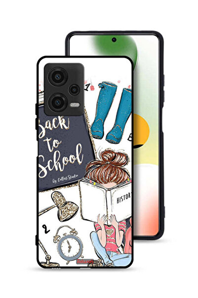 Tolwak غطاء حماية Xiaomi Poco X5 بتصميم فتاة العودة إلى المدرسة تقرأ التاريخ