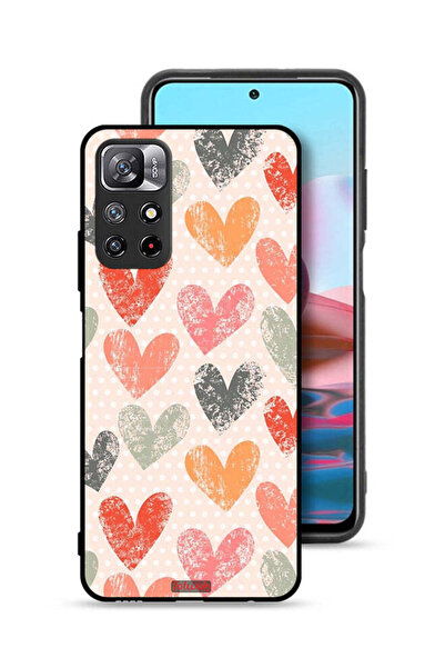 Tolwak غطاء حماية لهاتف شاومي ريدمي نوت 11 4G برسومات قلوب فنية