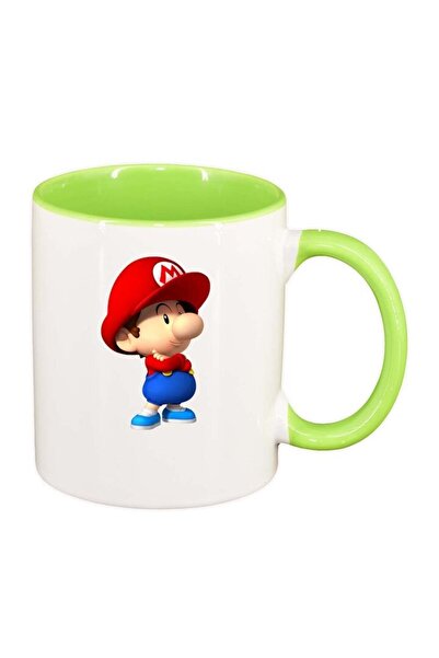 INOVATIX Cana alba personalizata, Mario, interior verde deschis, D223, INOVAT...