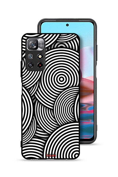 Tolwak غطاء حماية لهاتف شاومي ريدمي نوت 11 4G بنمط دوائر وهمية