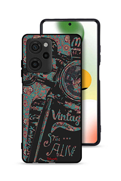 Tolwak غطاء حماية Xiaomi Poco X5 Pro بتصميم دراجة نارية كلاسيكية