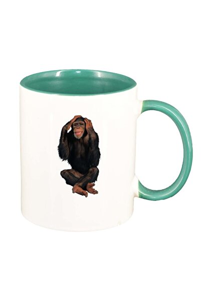 INOVATIX Cana alba personalizata, Maimuta, interior verde, D203, INOVATIX®. 3...