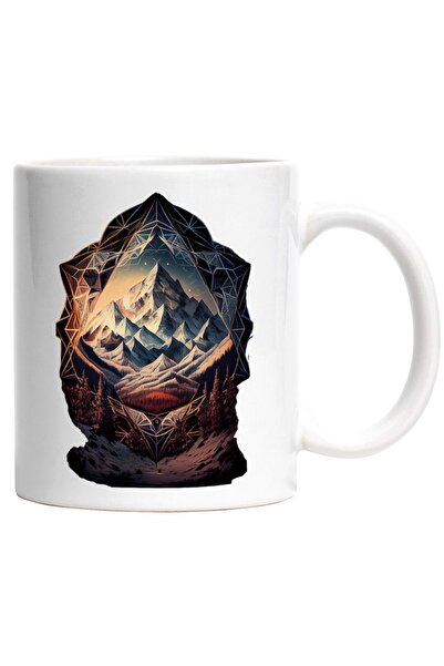 INOVATIX Cana alba personalizata, Peisaj, Munte, Fantasy, Zapada, Padure, Lum...