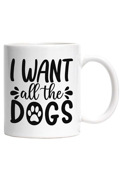 INOVATIX Personalized white mug, for those who want to have all the dogs in the world, INOVATIX®. 330ml