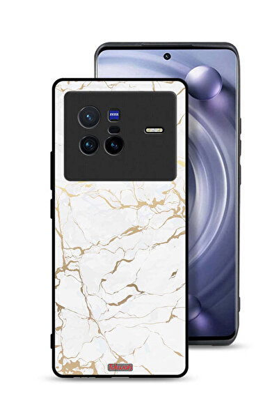 Tolwak غطاء حماية لهاتف Vivo X80 بنمط رخامي